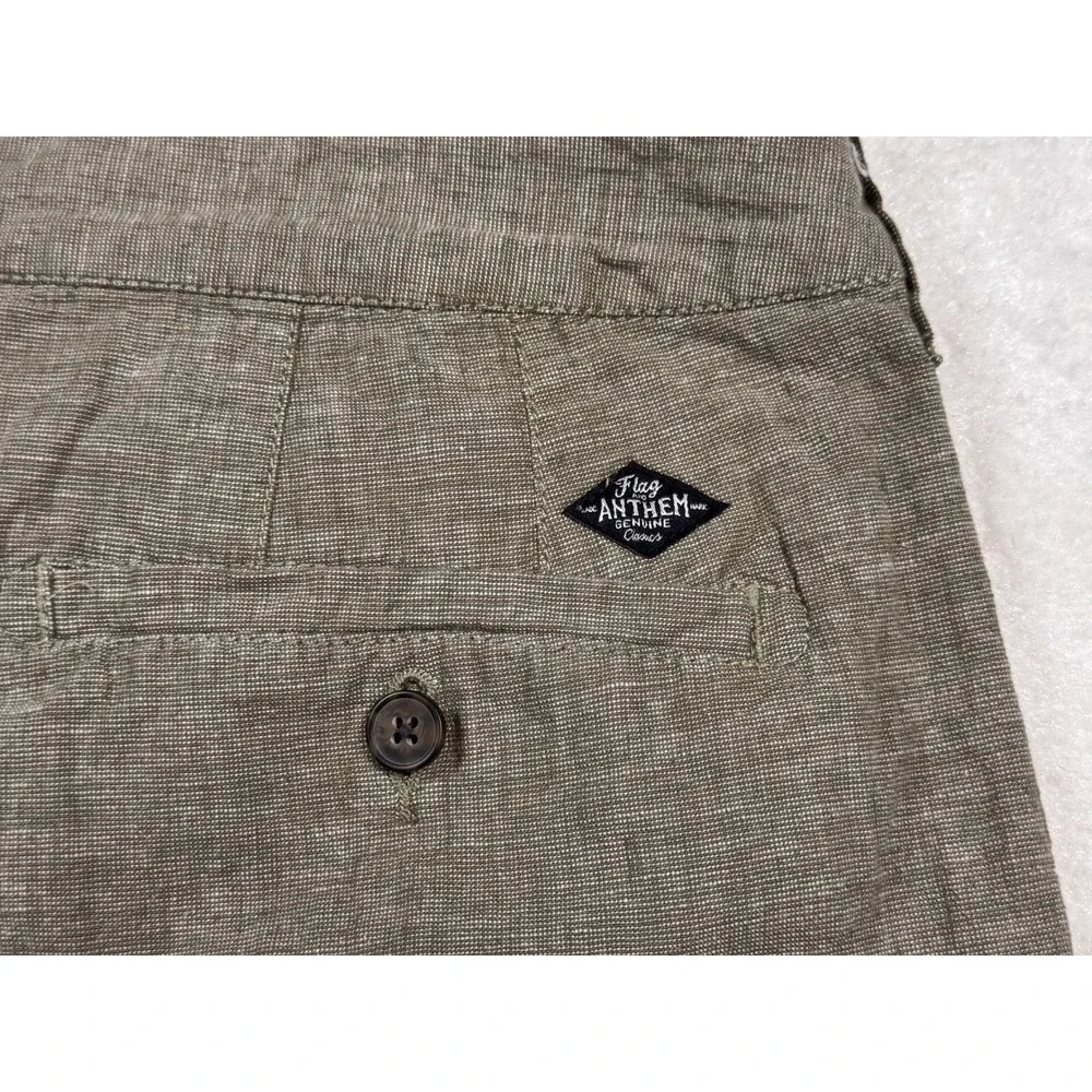 Flag & Anthem Dry Goods Supply Men's‎ Khaki Linen Blend Shorts Size 35